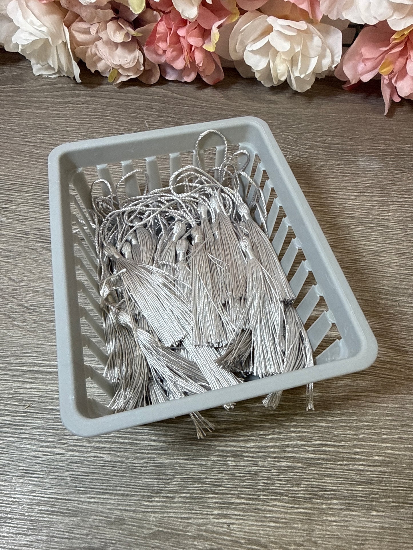 Quaste für Lesezeichen Silber Stückpreis