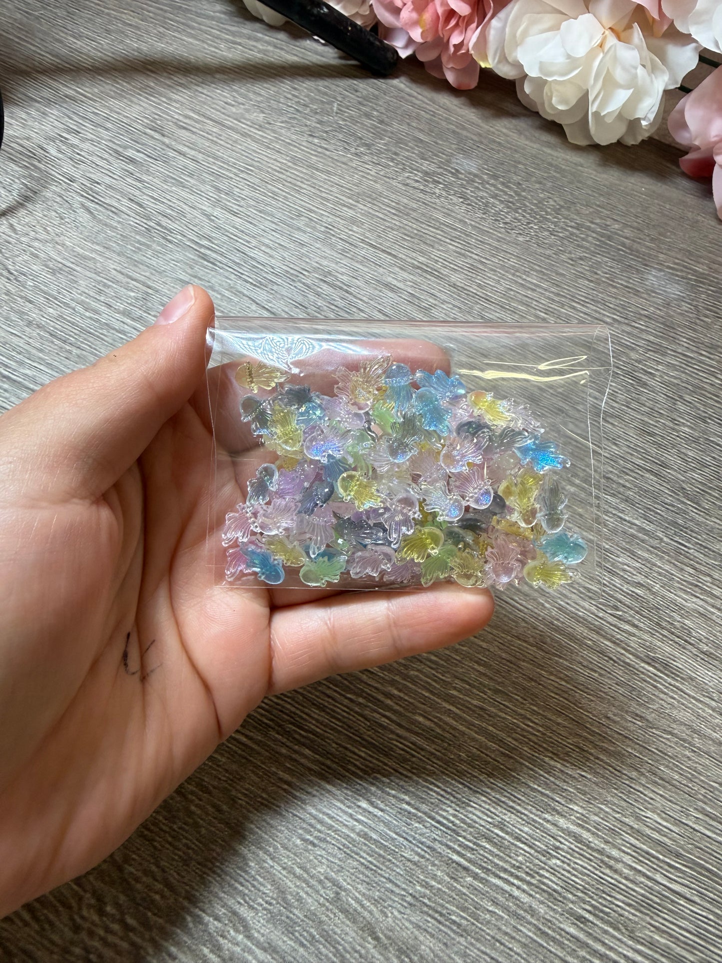 Quallen Mix – transparente bunte Resin Einleger – irisierend