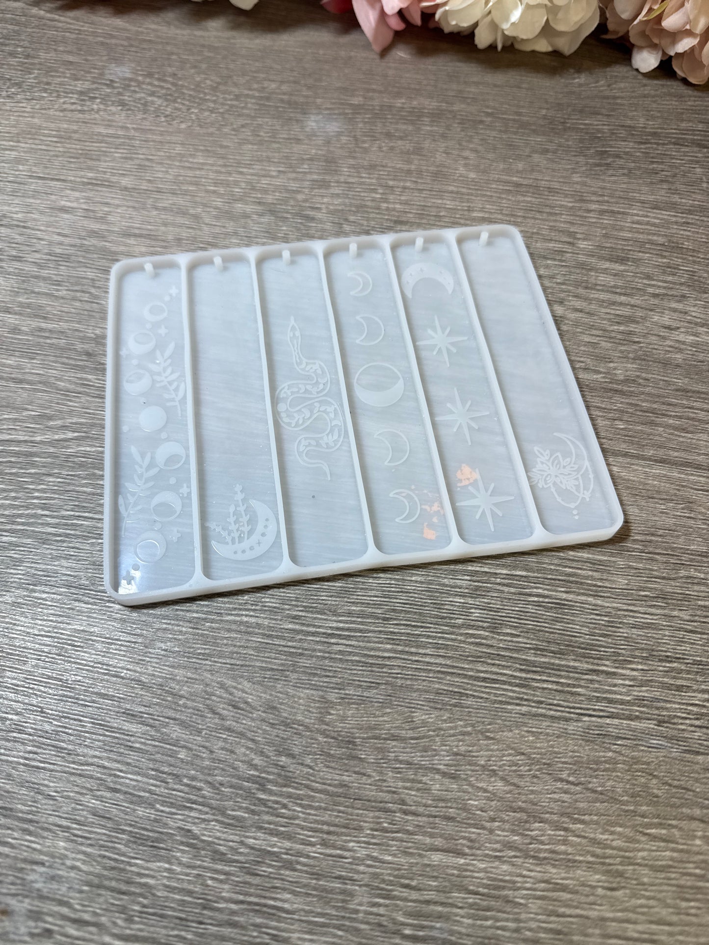 Silikonform Lesezeichen mit Muster, gebraucht