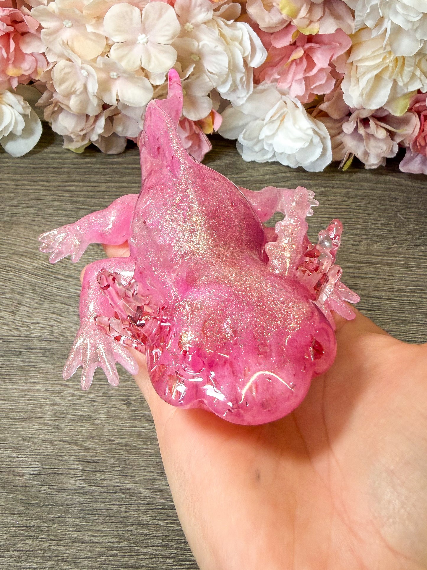 Handgefertigte Axolotl Figur aus Resin – süße Deko & Geschenkidee