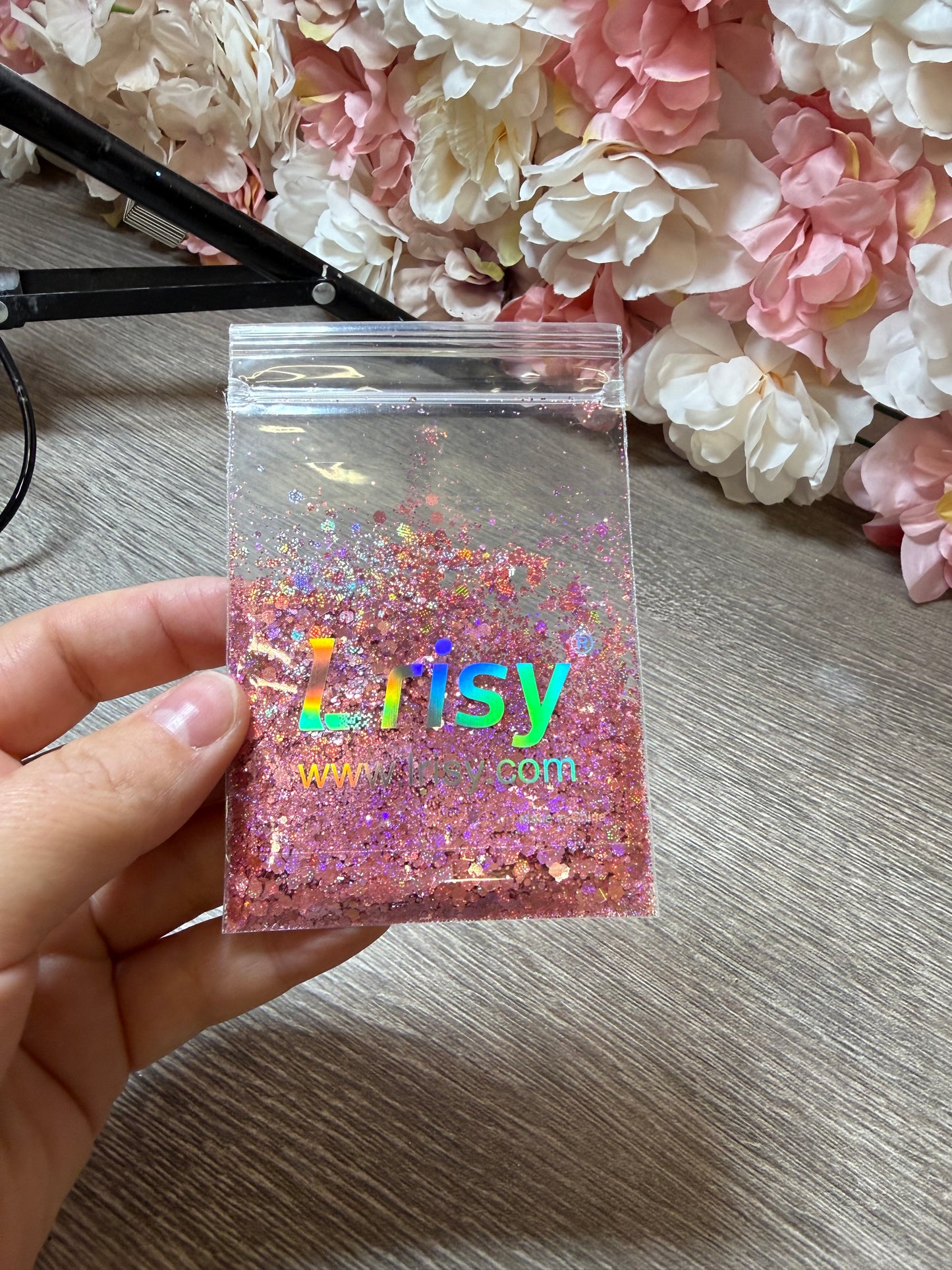 Lrisy Holographic Glitter Roségold/Rosa – Mix – ca. 5–6 g – neu