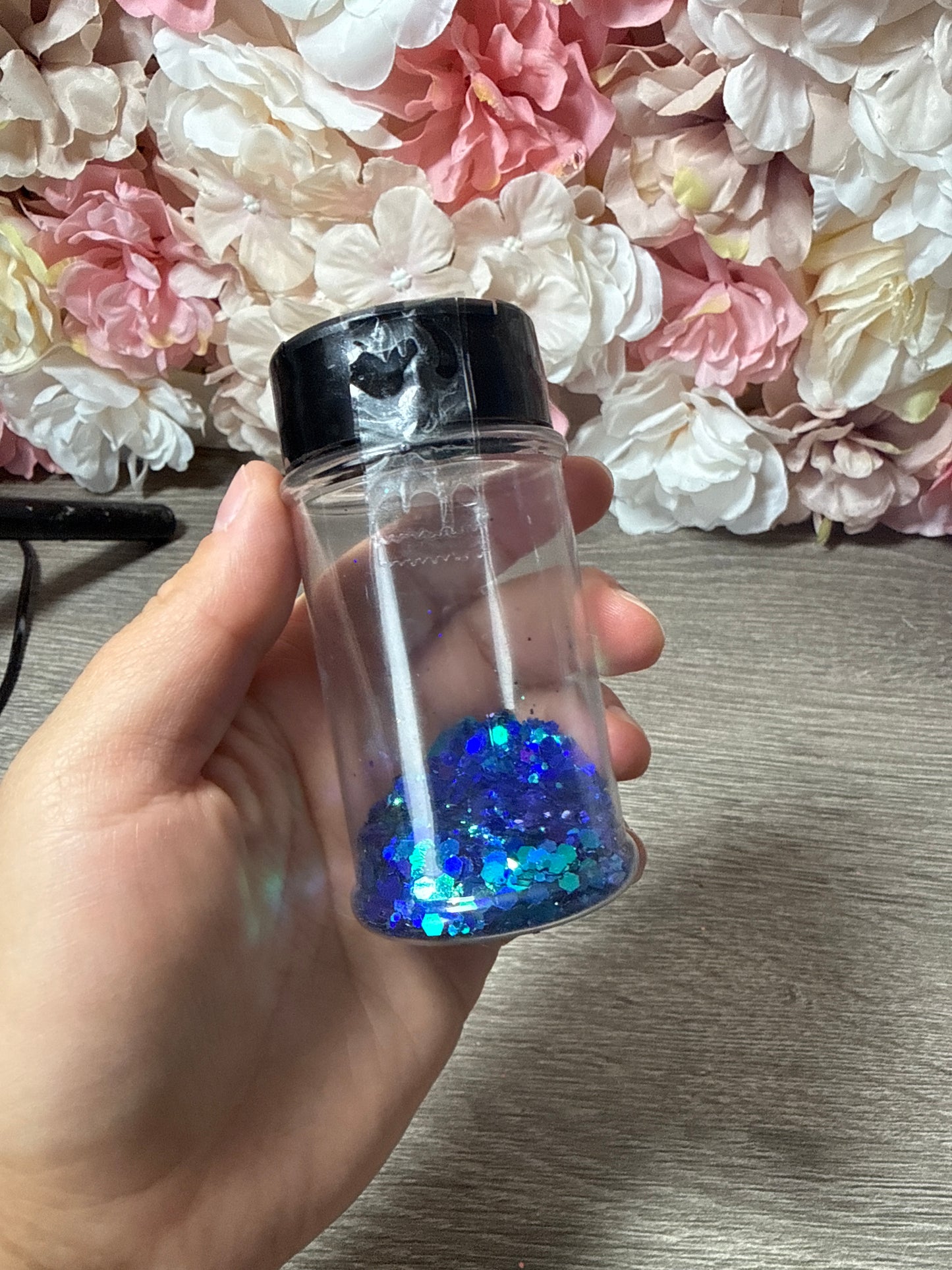 Chunky Glitter Blau – nur noch ca. 1/4 vorhanden