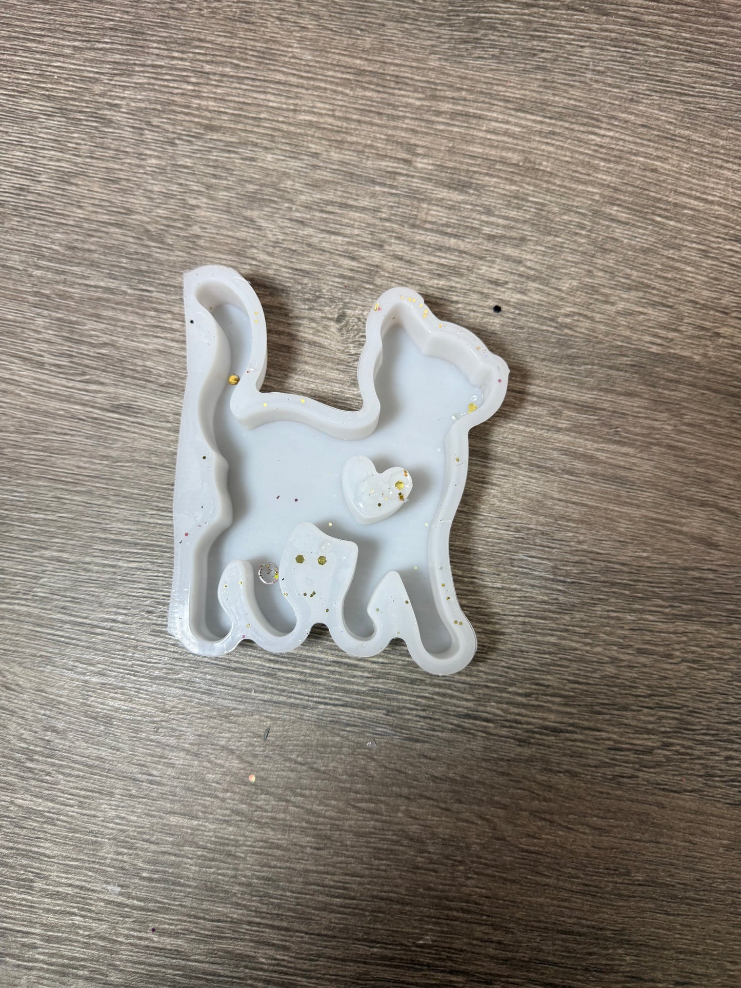 Silikonform Katze mit Herz – gebraucht