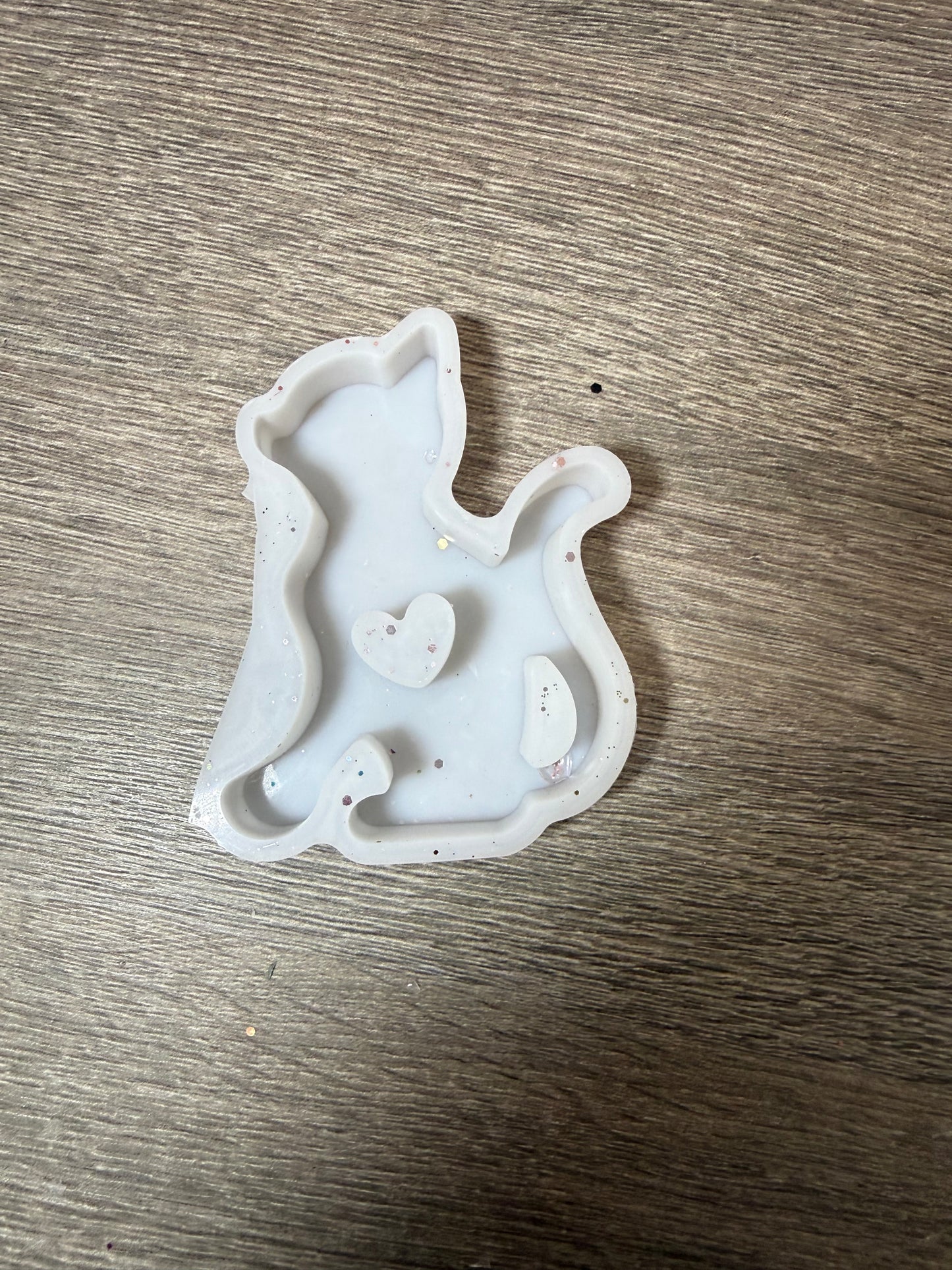 Silikonform Katze mit Herz – gebraucht
