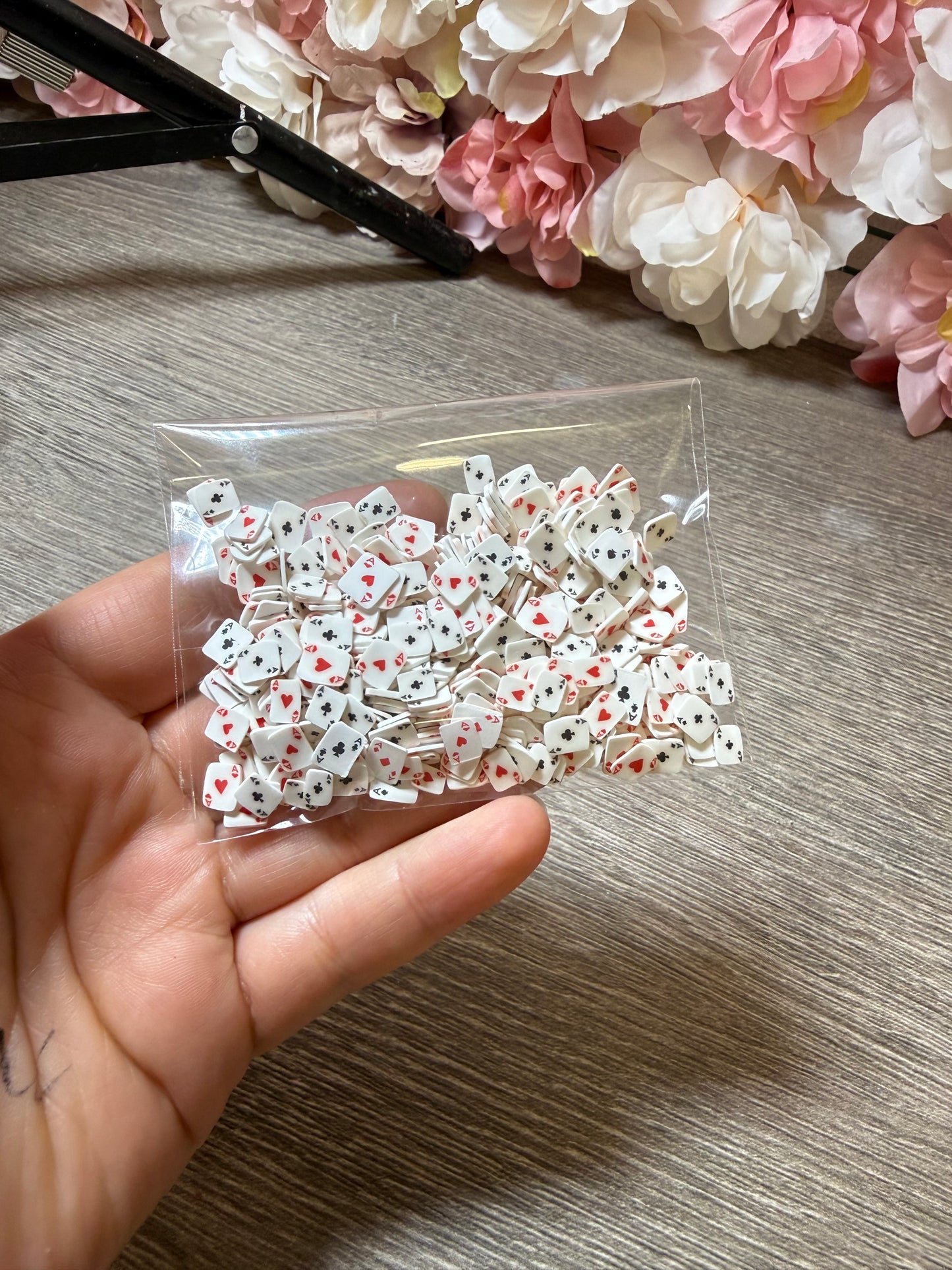Mini Spielkarten – Resin Einleger / Deko – großer Mix – neu