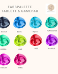 Personalisiertes Tablett mit Gamepad "Transparent" in deiner Wunschfarbe