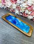 Mangoholztablett mit Resin veredelt