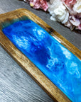 Mangoholztablett mit Resin veredelt