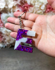 Schlüsselanhänger "Buchstabe" im Glitzer-Design