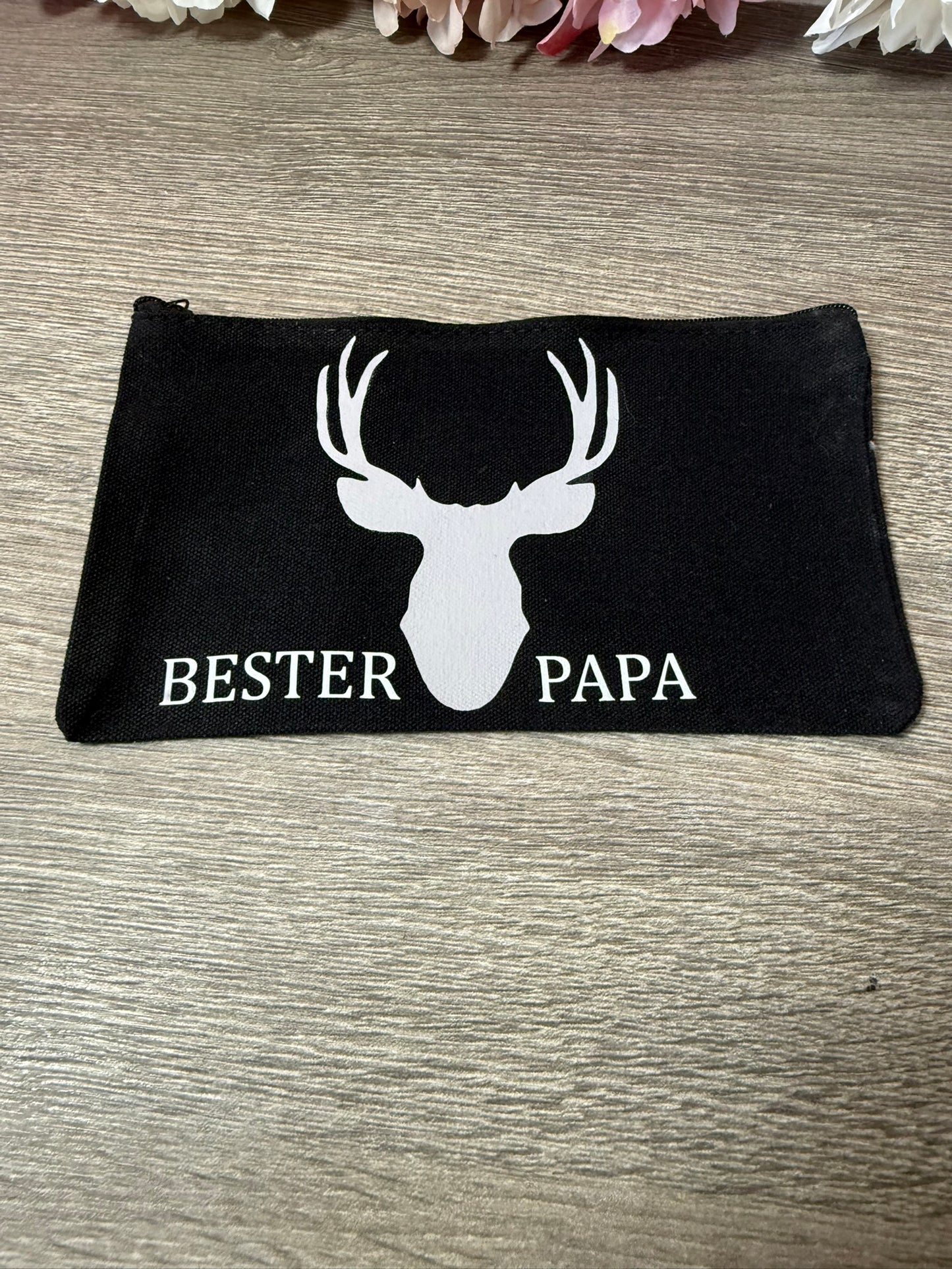 kleine Kosmetiktasche mit Print bester Papa
