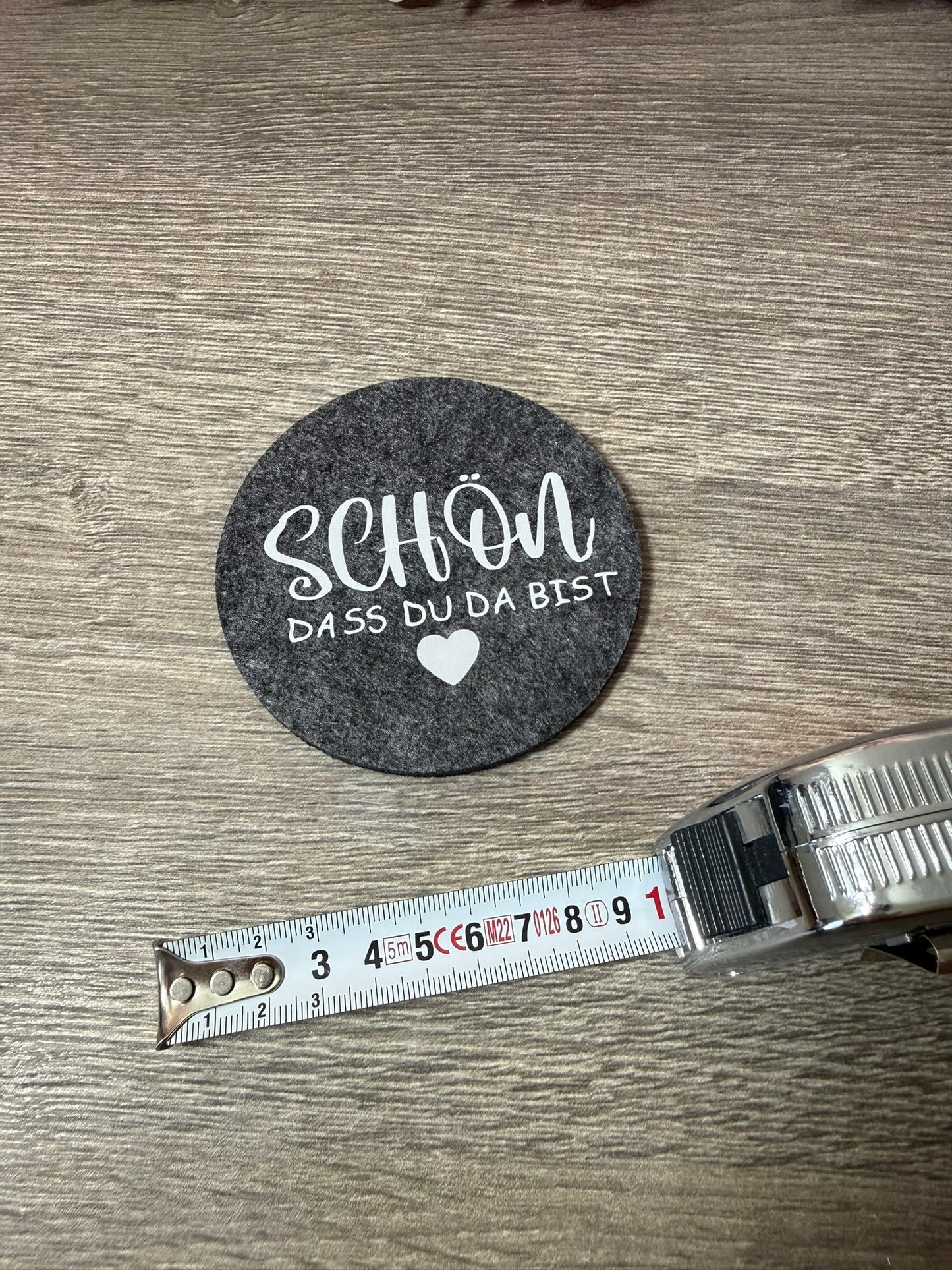 kleiner Filzuntersetzer mit Print