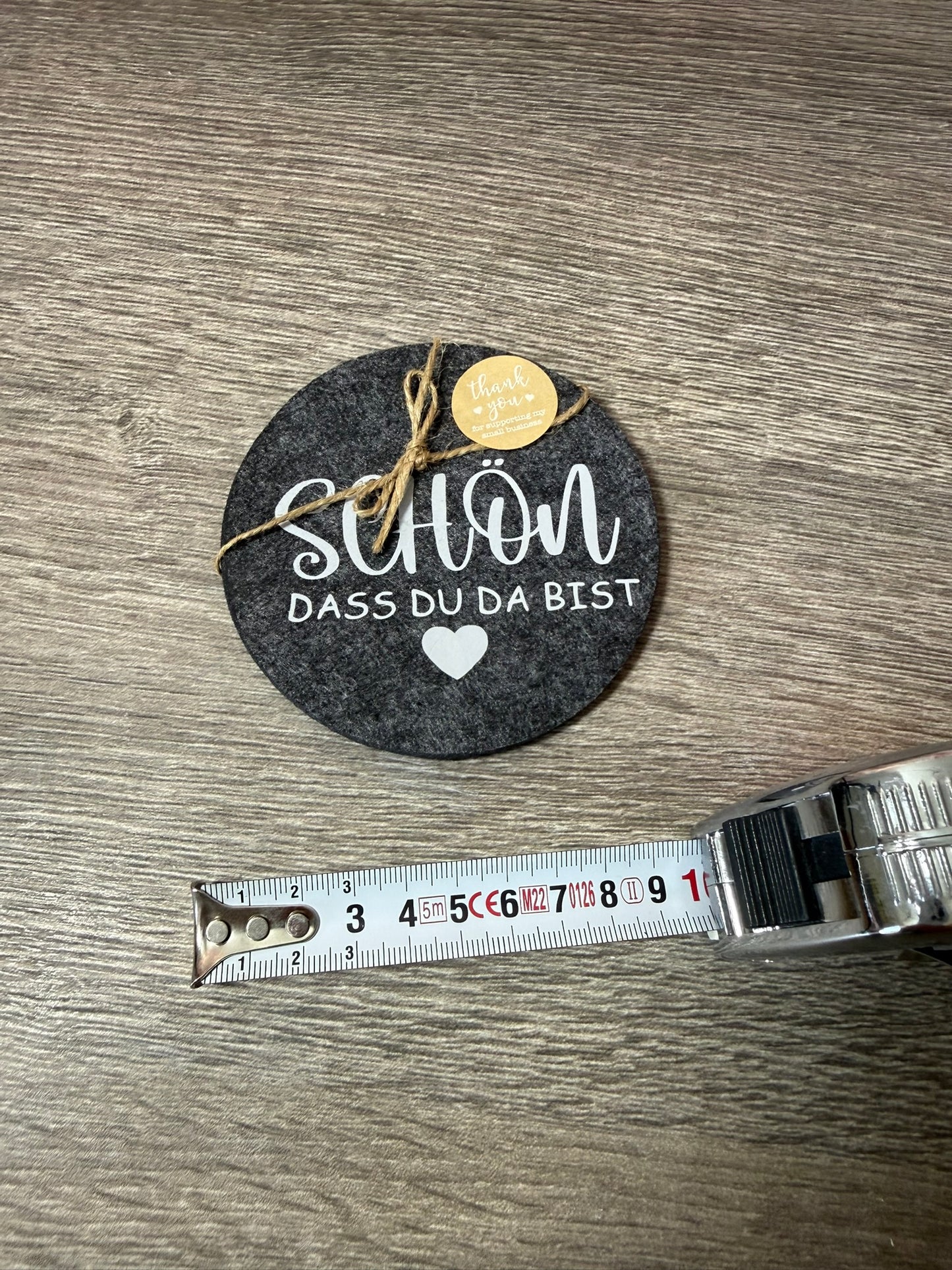 kleiner Filzuntersetzer mit Print