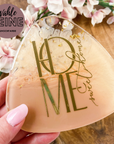Glas Untersetzer aus Resin "Home Sweet Home" in deiner Wunschfarbe