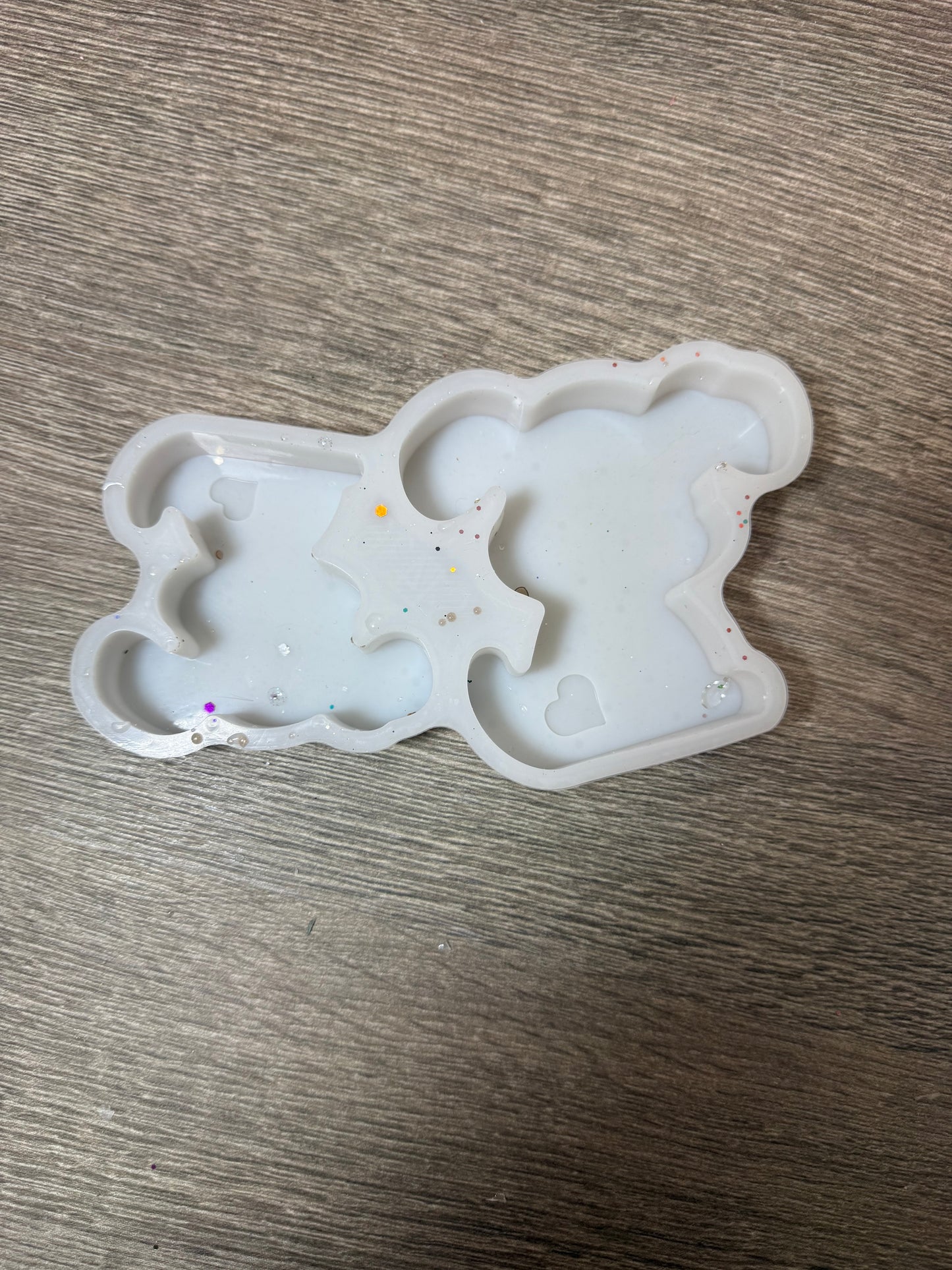 Silikonform Hunde – 2 Hunde mit Herz – gebraucht