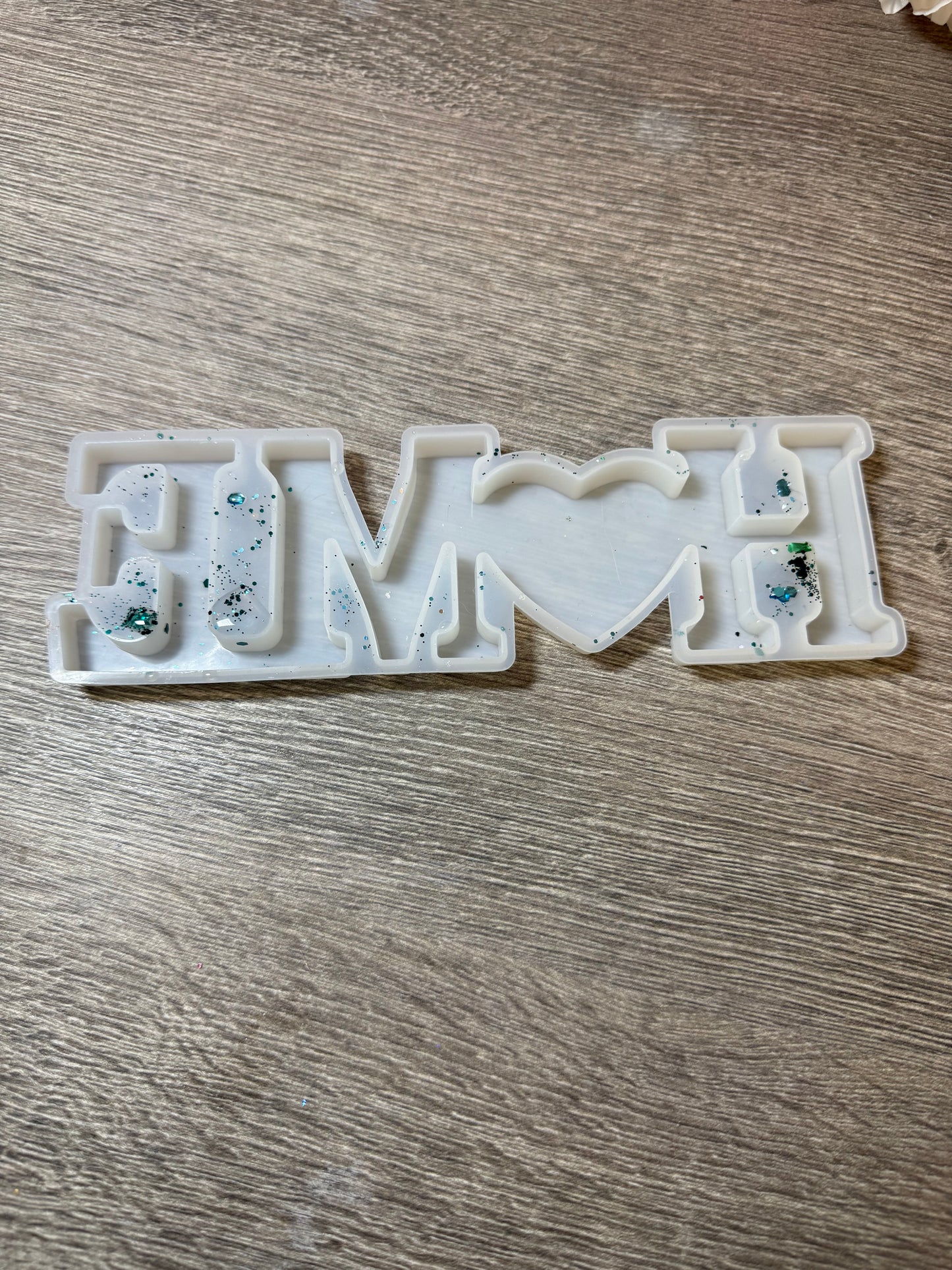Silikonform „HOME“ mit Herz – guter Zustand – Resin