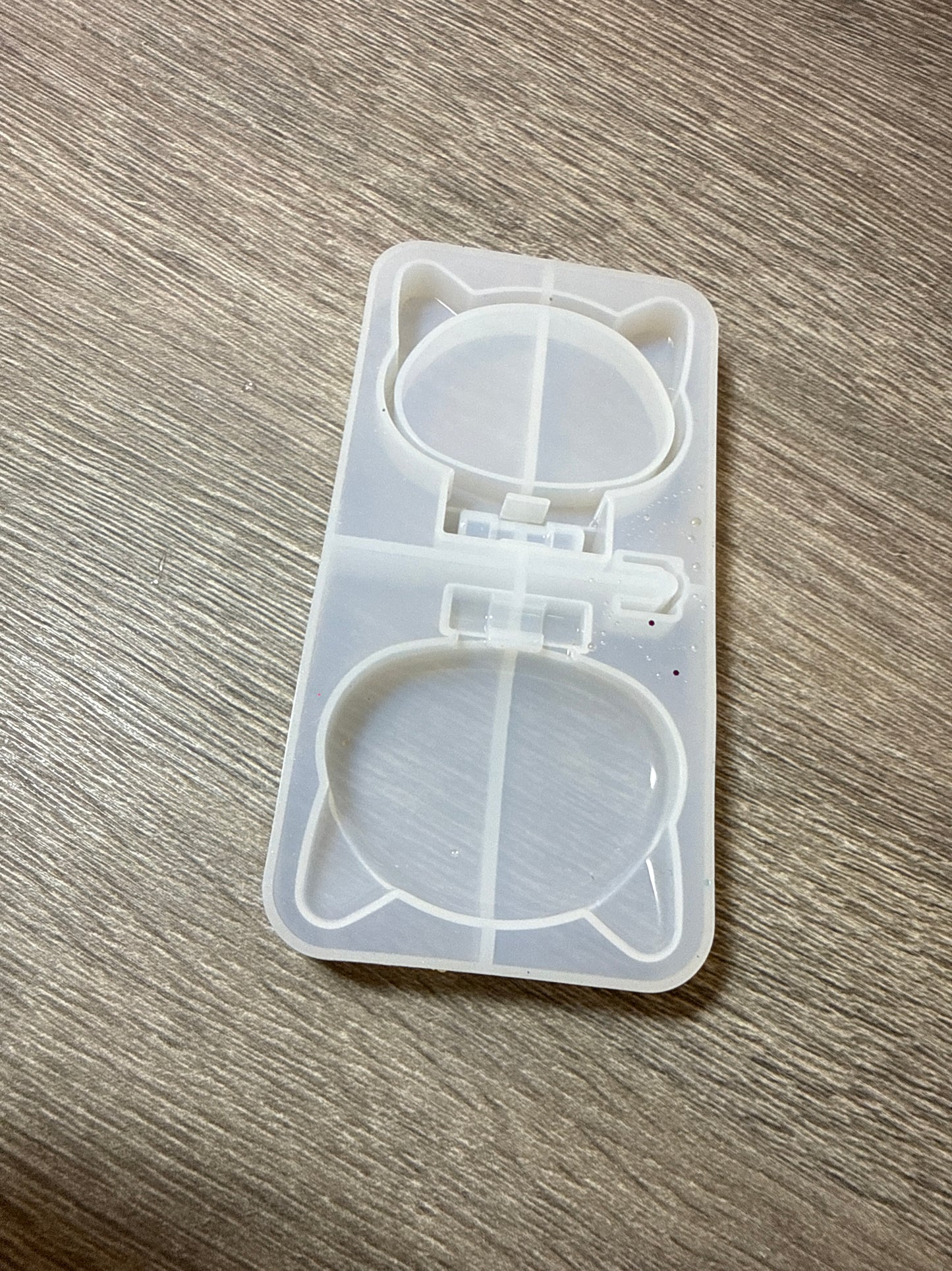 Silikonform Klappspiegel Katze, unbenutzt