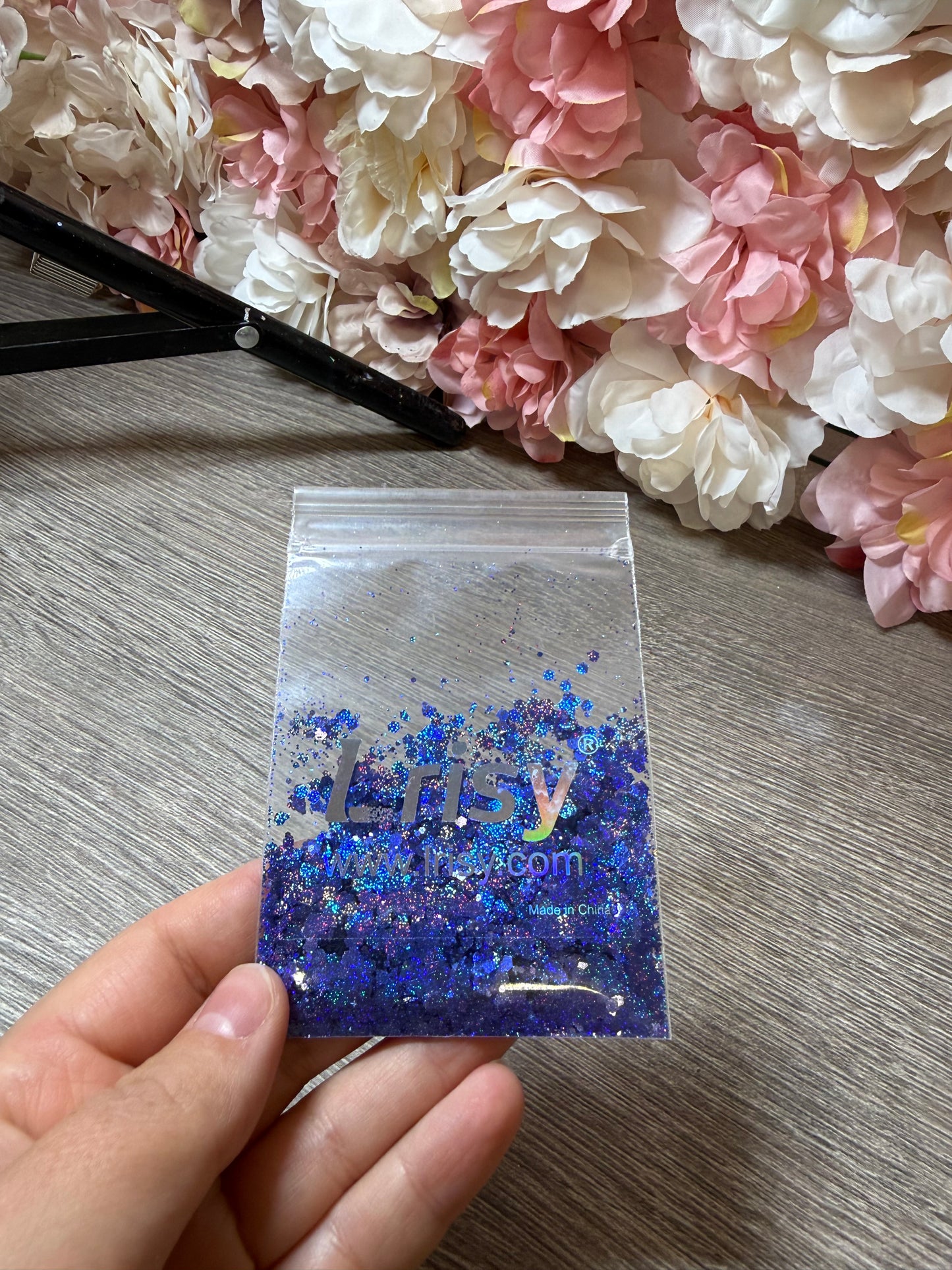 Lrisy Holographic Glitter Dunkelblau – Mix – ca. 5–6 g – neu