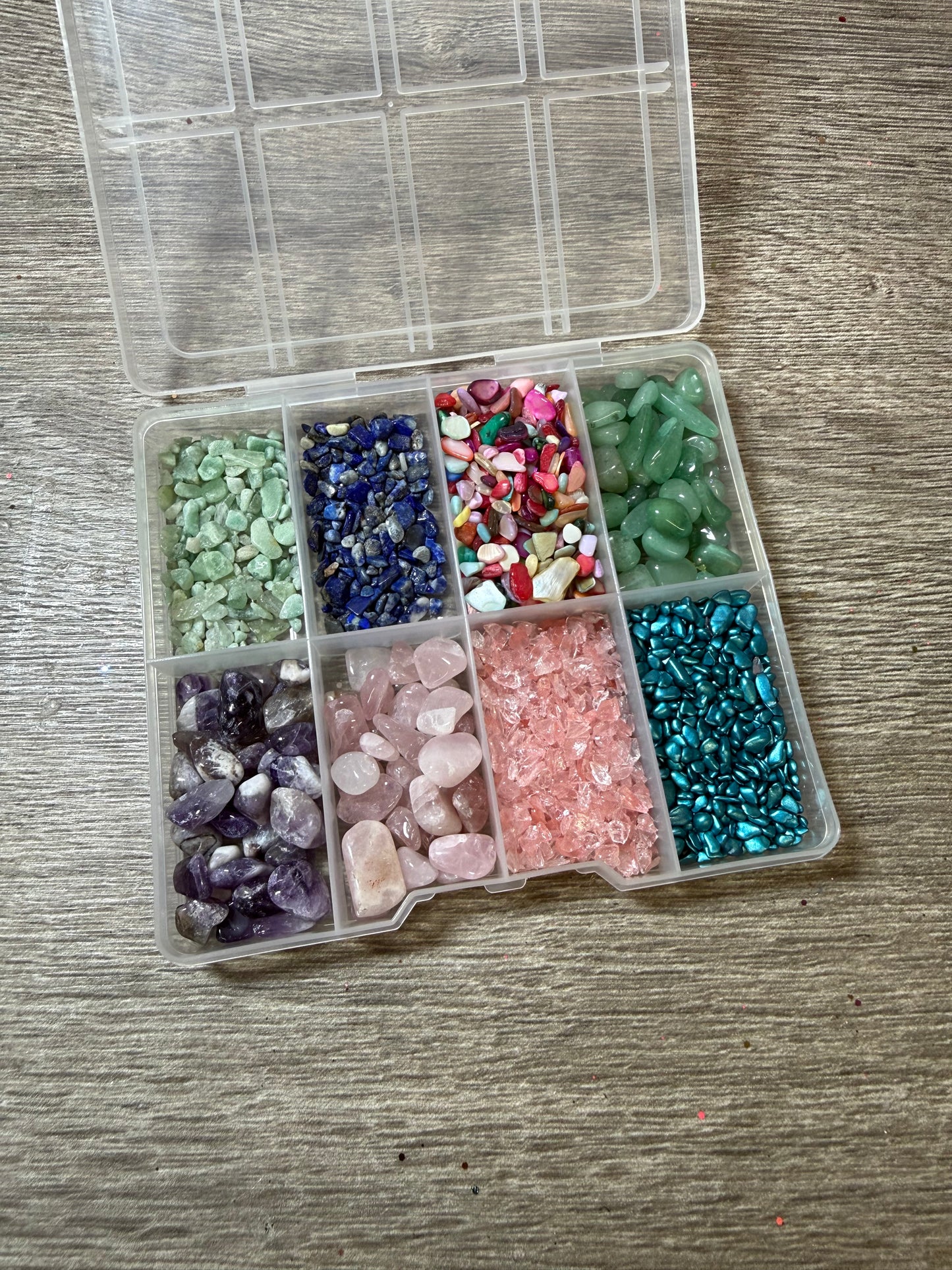 Großes Kristall- & Deko-Steine Set für Resin – inkl. Sortierbox
