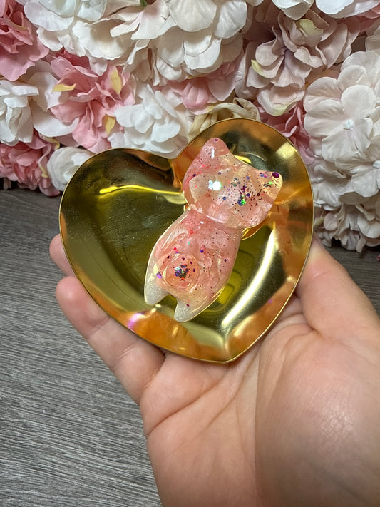 Magnet Katze mit Hortensien