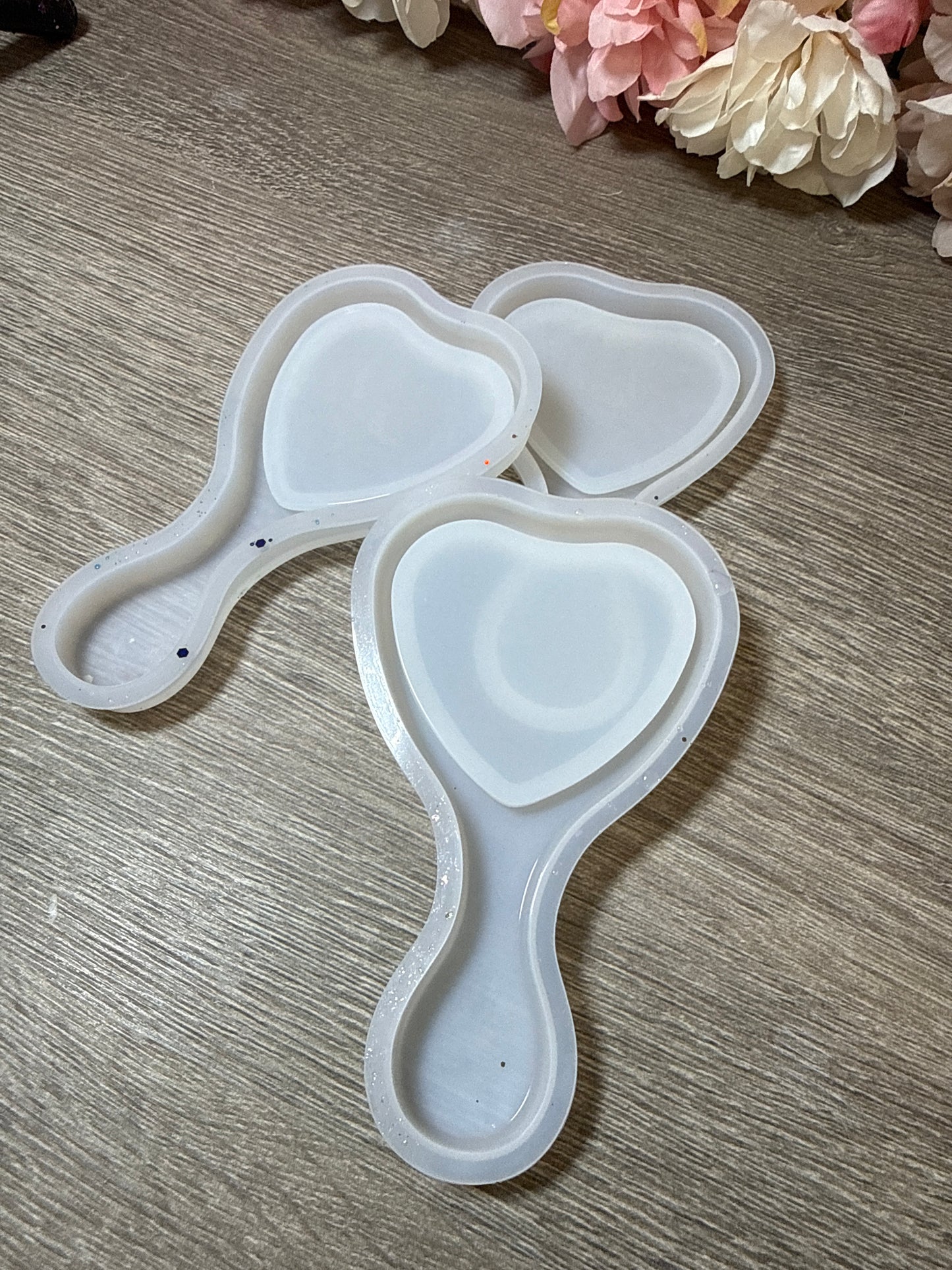 Silikonform Herz Haarbürste, gebraucht