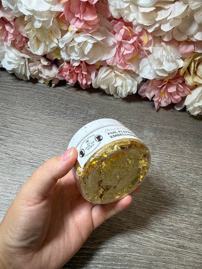 Goldflocken Deko Basteln Resin unbenutzt voll