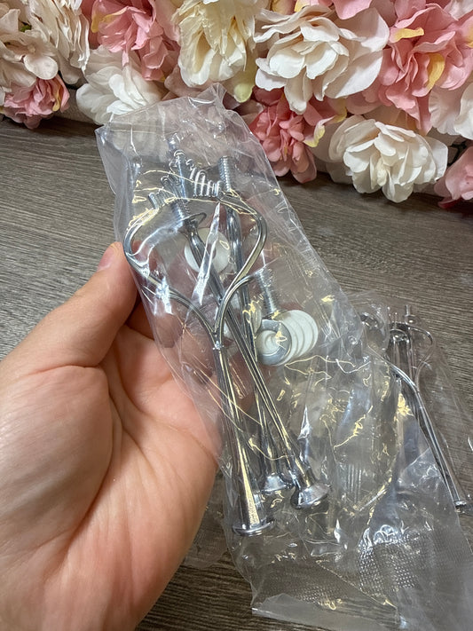 Etagerenstange Silber (3-stöckig) Stückpreis