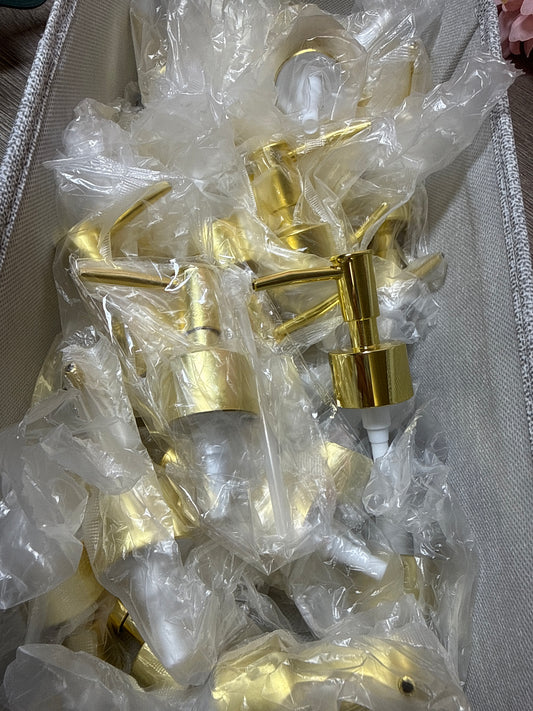Seifenspender Pumpkopf mit Schlauch Gold Stückpreis