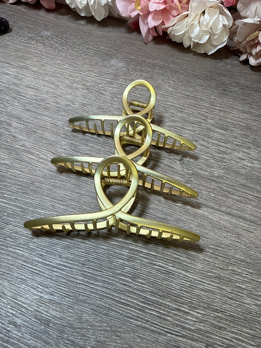 Große Haarklammer für große Melbmoldsform, Stückpreis, Mattgold
