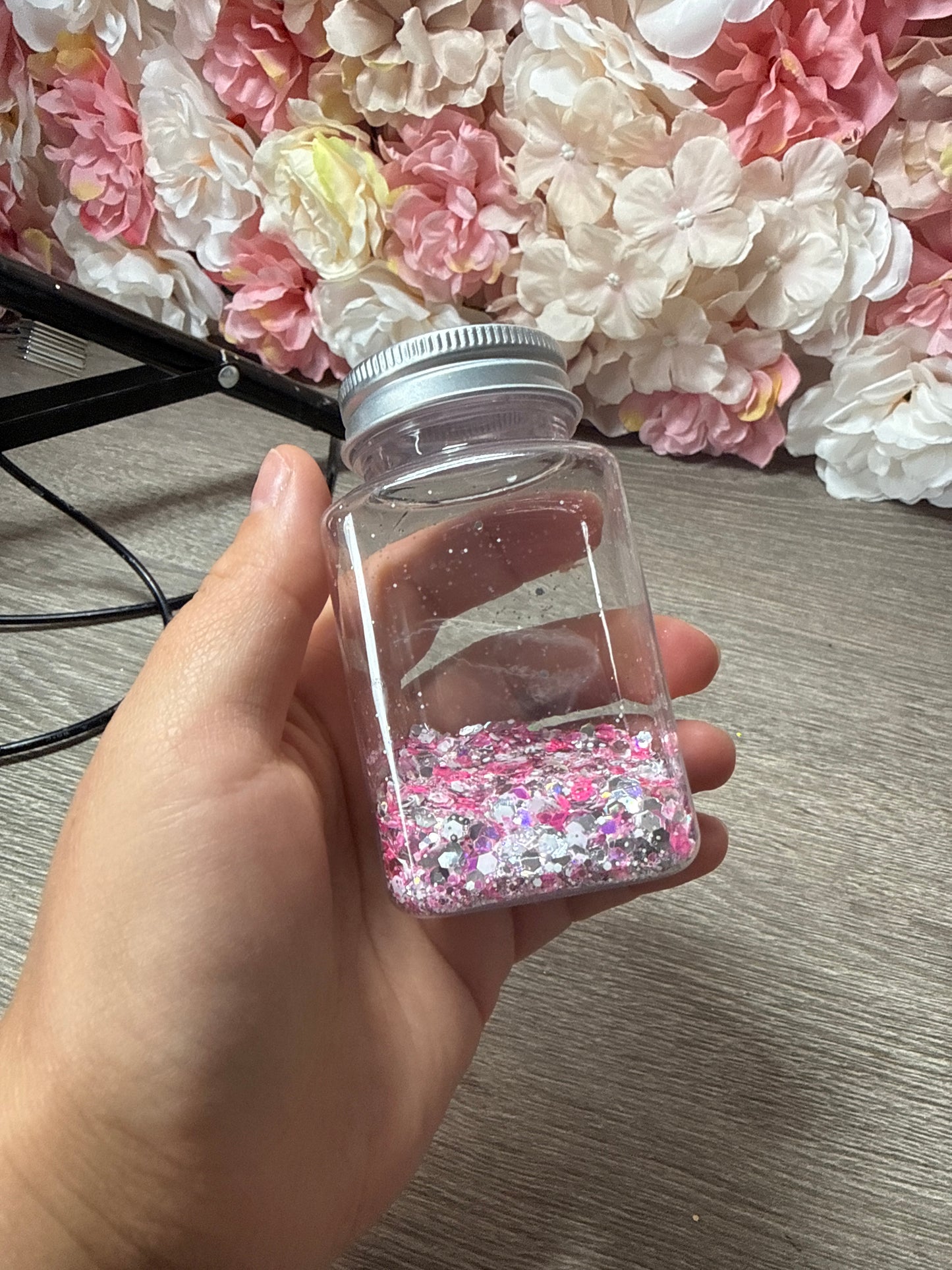 Chunky Glittermix Pink & Silber – selbst abgefüllt