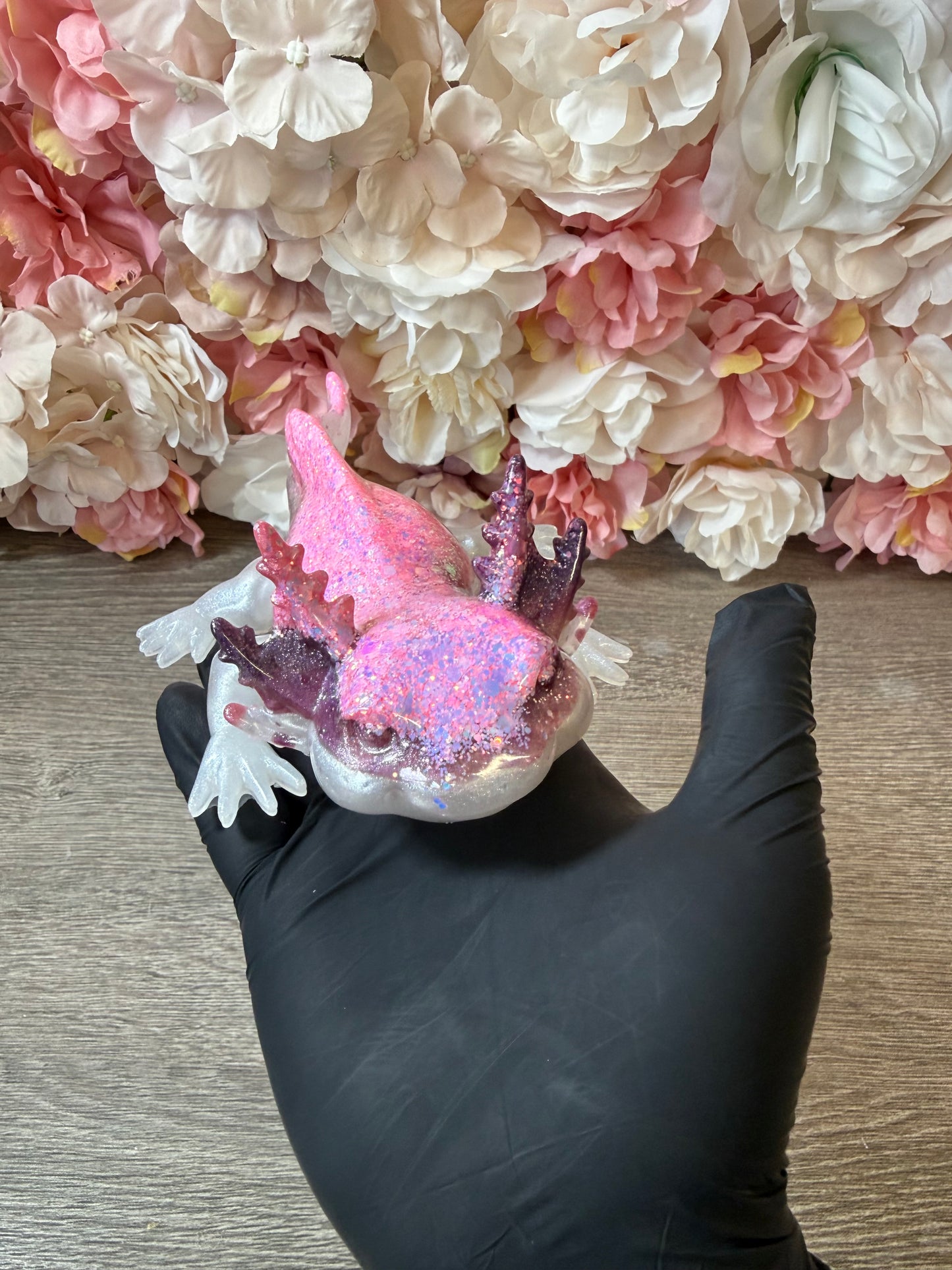 Handgefertigte Axolotl Figur aus Resin – süße Deko & Geschenkidee
