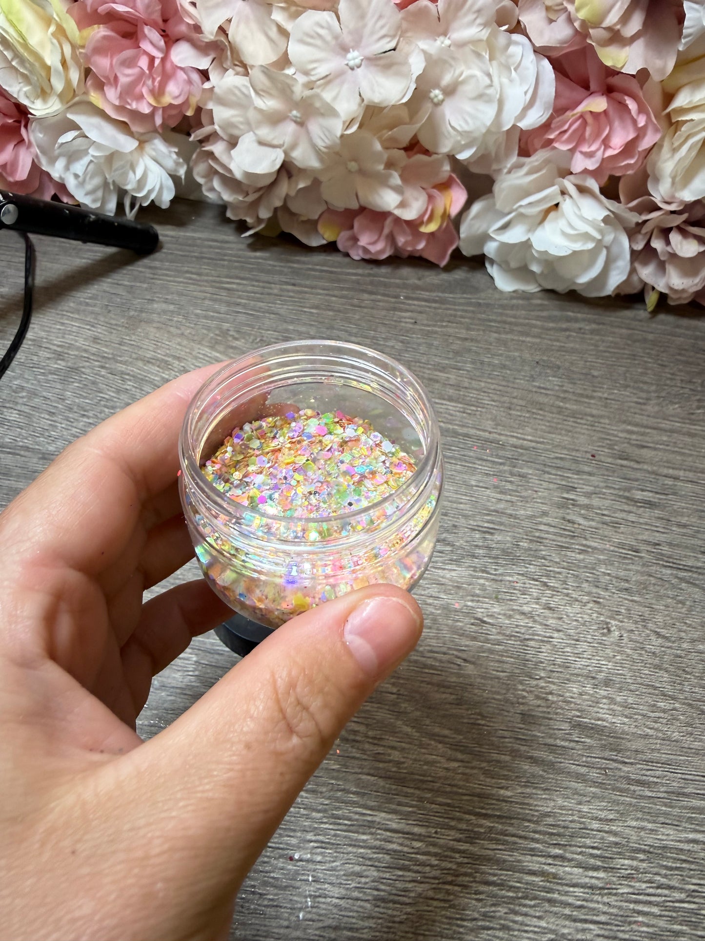 Pastell Holo Glitter Mix – teilgefüllte Dose