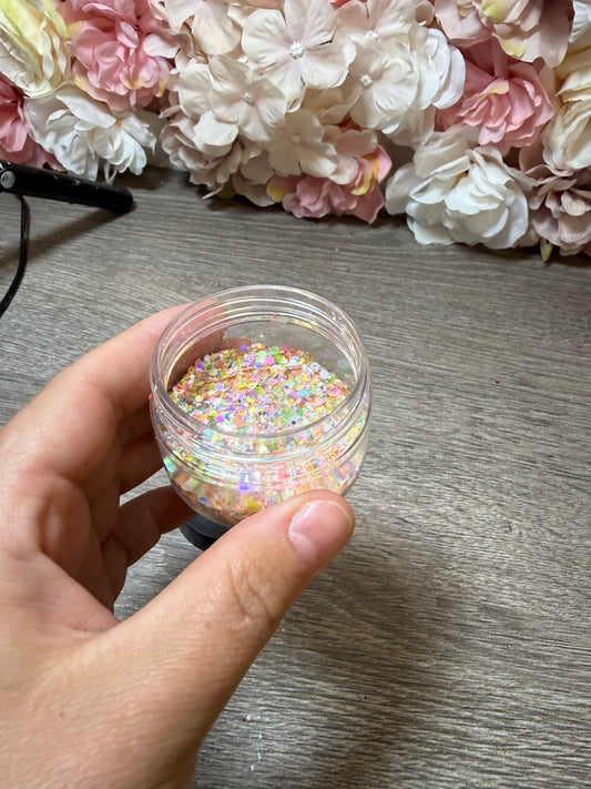 Pastell Holo Glitter Mix – teilgefüllte Dose