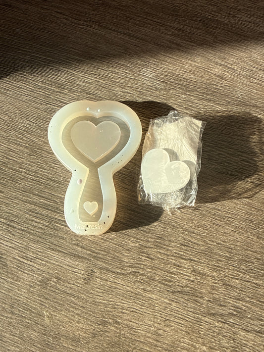 Macresin Mini Spiegel Herz inkls. 1 Spiegel, gebraucht