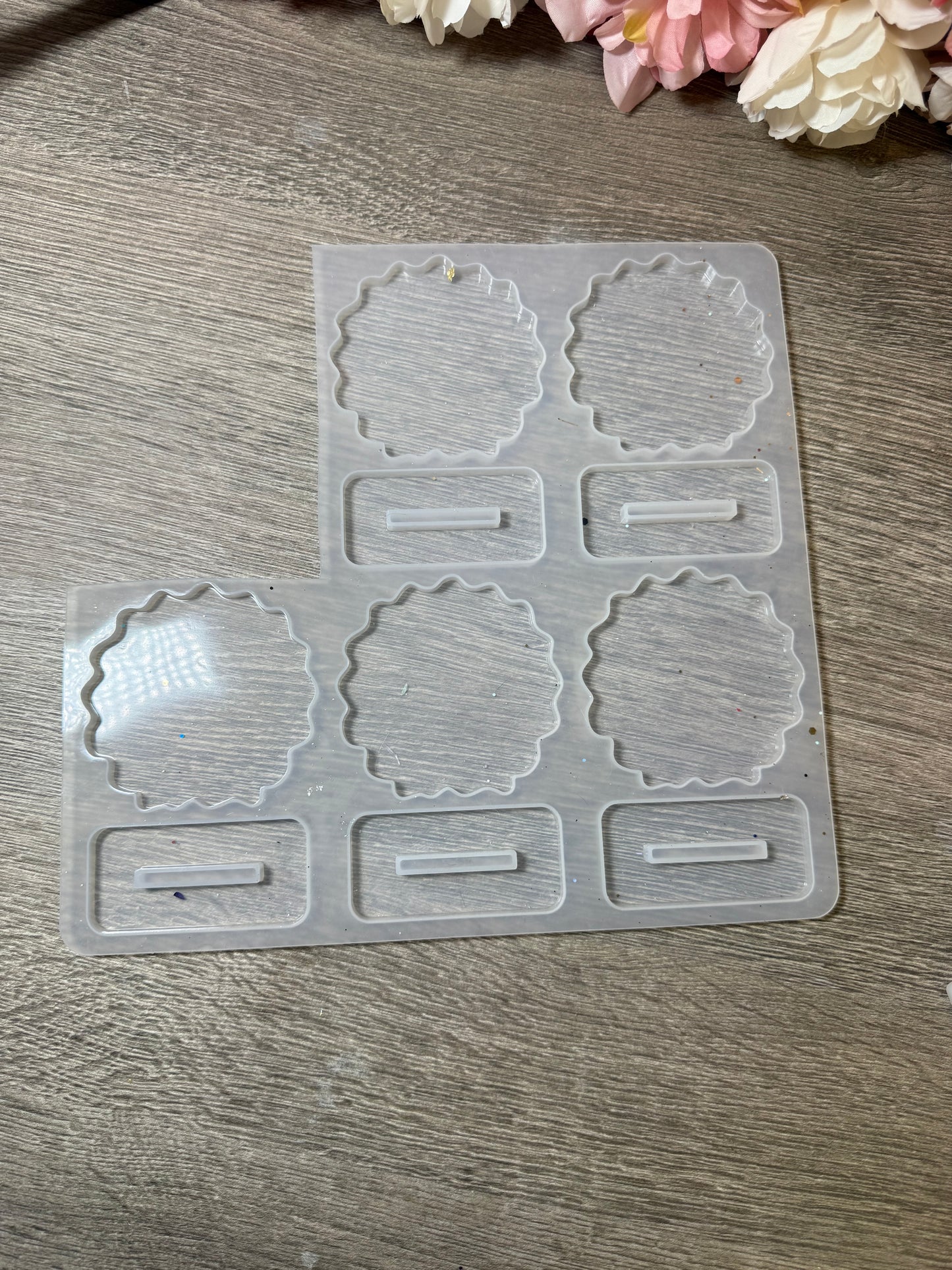 Silikonform kleine runde Aufsteller mit Standfuß – neu & unbenutzt – Resin