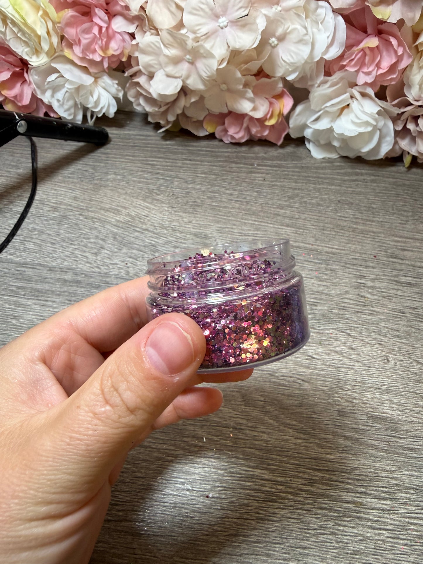 Chunky Glitter Lila Holo Mix – gut gefüllte Dose