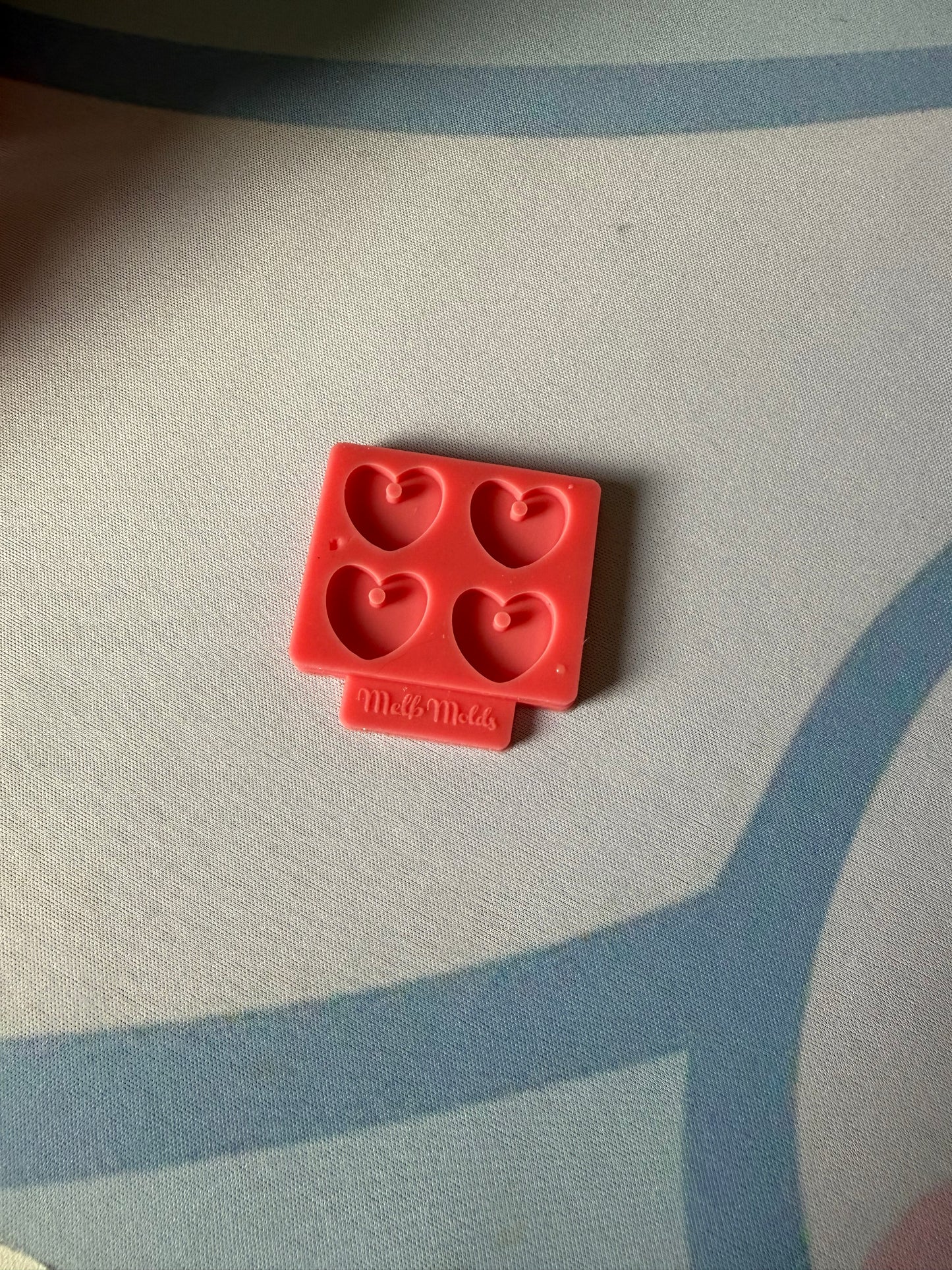 Melb Molds Mini Herz Anhänger-, Ohrring- & Charms-Silikonform – guter Zustand