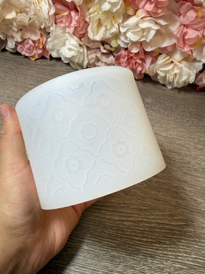 Blumentopf mit Blumenmuster Silikonform neuwertig