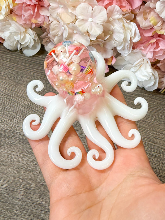 Oktopus Figur aus Epoxidharz – handgefertigte Deko Figur Einzelstück