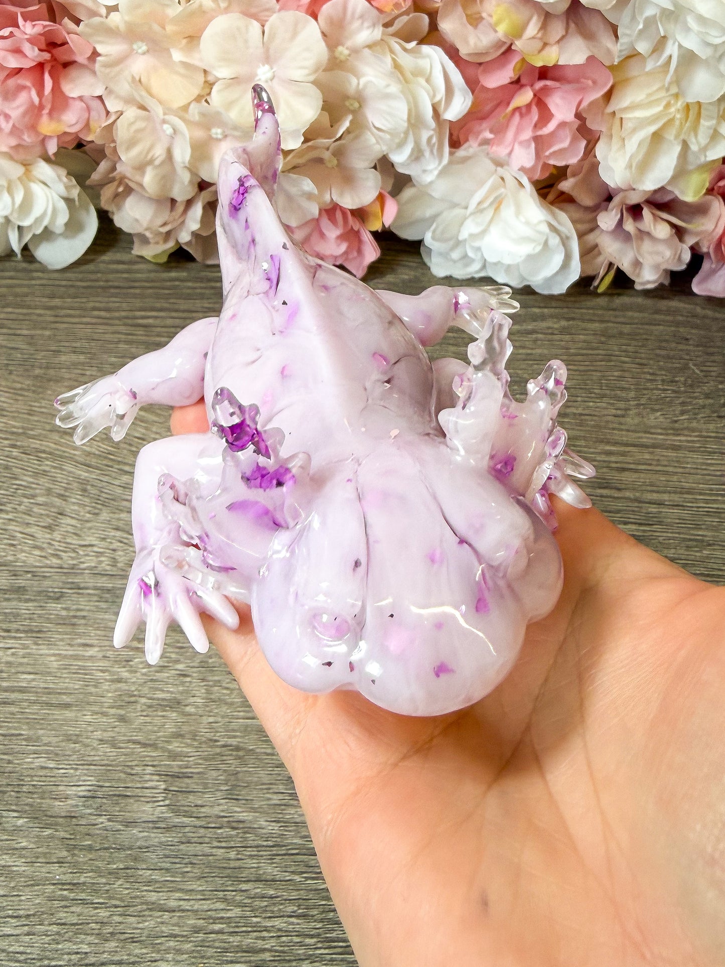 Handgefertigte Axolotl Figur aus Resin – süße Deko & Geschenkidee