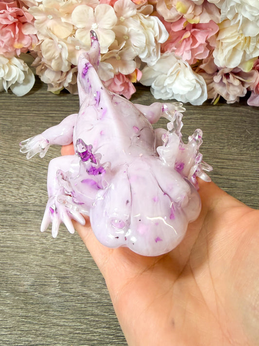 Handgefertigte Axolotl Figur aus Resin – süße Deko & Geschenkidee