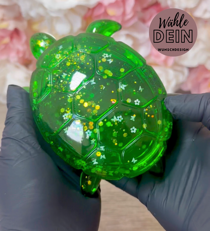 Dose „Schildkröte“ in deiner Wunschfarbe – handgefertigte Schmuckdose mit Deckel, kleine Aufbewahrungsdose