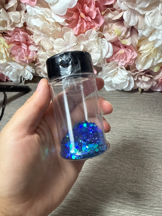 Chunky Glitter Blau – nur noch ca. 1/4 vorhanden
