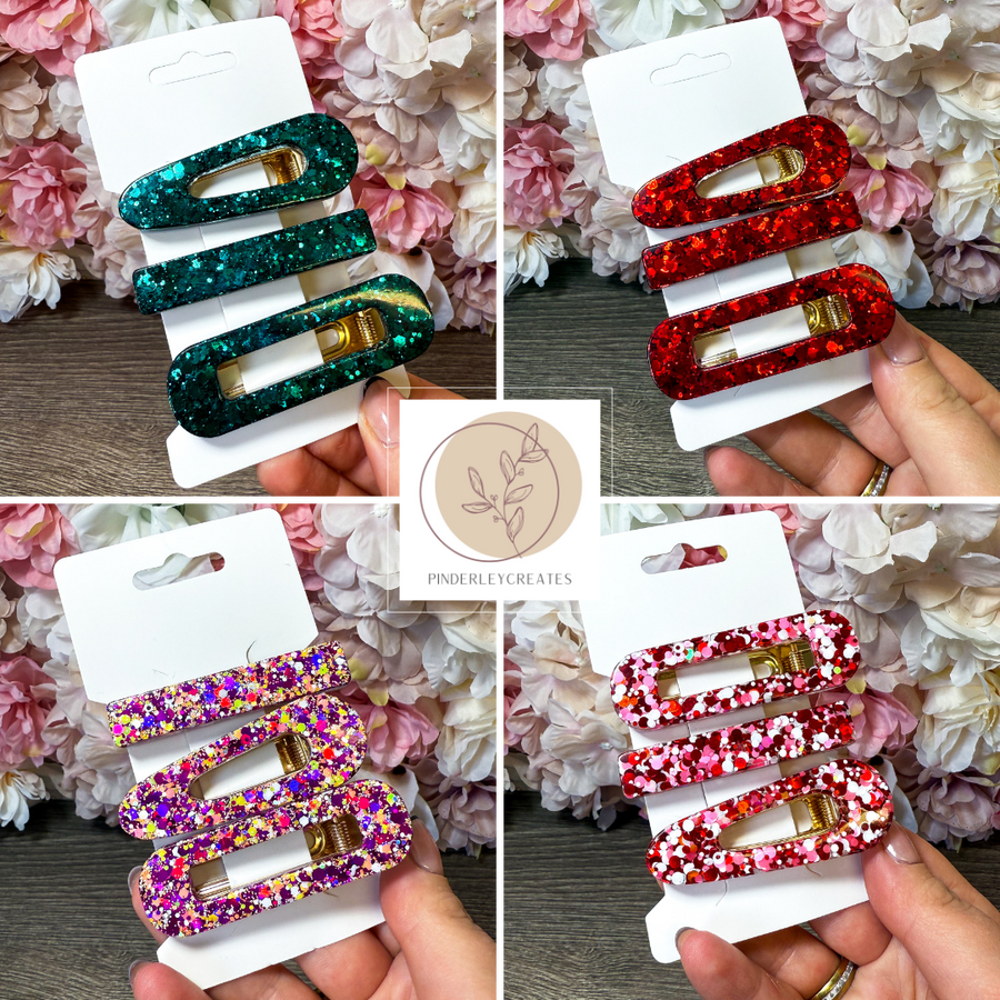 3-teilige Haarspangensets in verschiedenen Designs