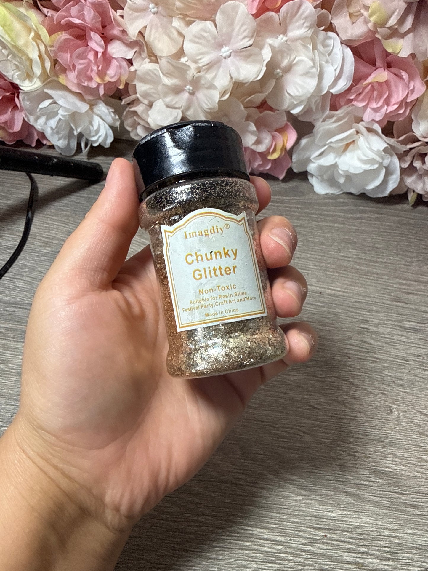 Chunky Glitter Champagnergold – ca. 1/4 benutzt