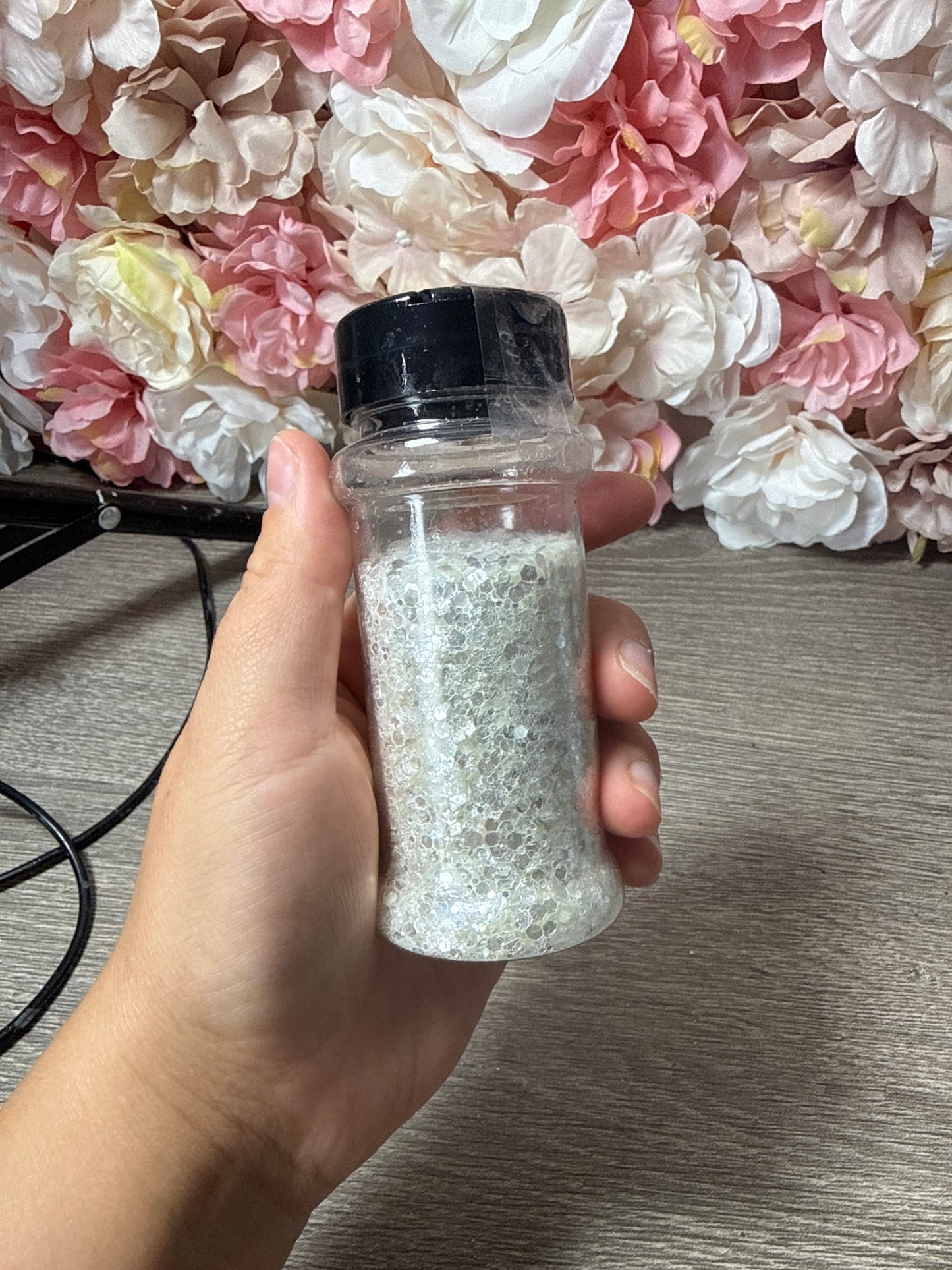 Chunky Glitter Weiß – ca. 1/4 benutzt