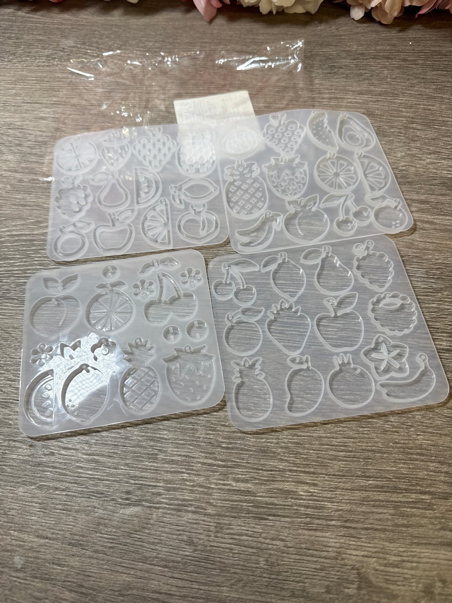 Silikonformenset Obst-Anhänger – neu & originalverpackt, 4 Stück