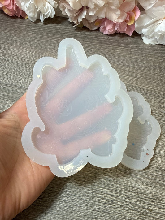 2er-Set Einhorn Untersetzer Silikonformen – sehr guter Zustand (je 1x benutzt) – Handmade