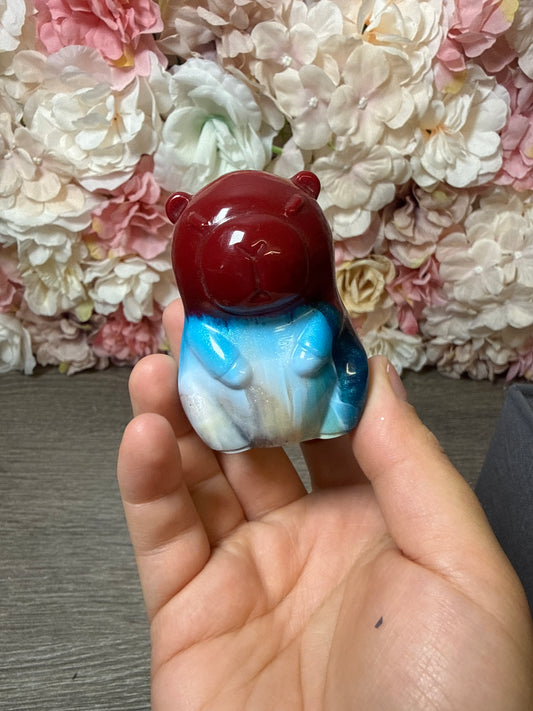 Capibara Figur aus Epoxidharz – handgefertigte Deko Figur Einzelstück