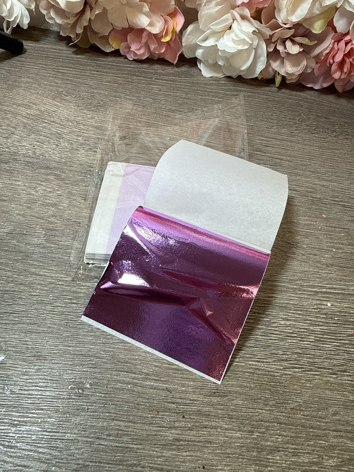 Echtes Blattmetall Pink – Neu & OVP | Ganze Bögen für Resin, Vergoldung & Basteln