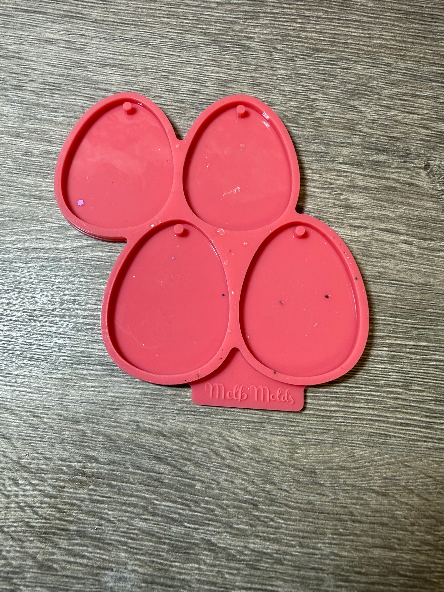 MelbMolds Silikonform Ostereier 4-fach – sehr guter Zustand – Resin